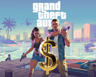 带有杰森、露西娅和美元符号的《GTA 6》插图（图片来源：Rockstar Games，有编辑）