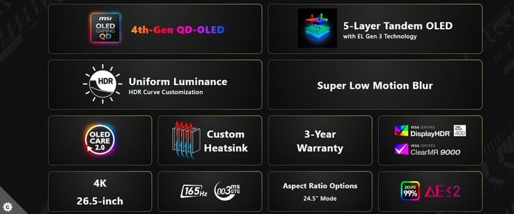 微星 MAG 272UP QD OLED E16 亮点