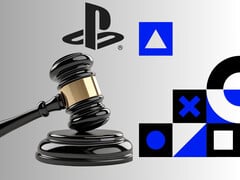 带有法官槌的 PlayStation 横幅（图片来源：索尼 PlayStation，有编辑）。