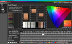 校准前的ColorChecker（DCI-P3）。