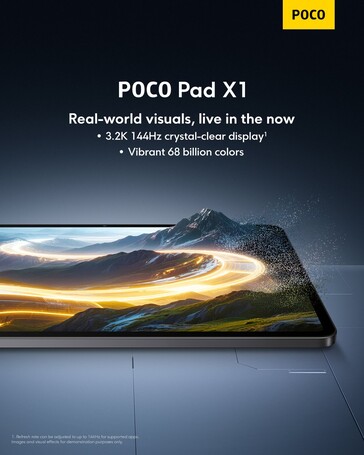 POCO Pad X1 参数预告（图片来源：POCO）