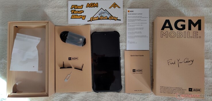 AGM H5 Pro强固型智能手机标准零售包装，不含底座（来源：自有）。