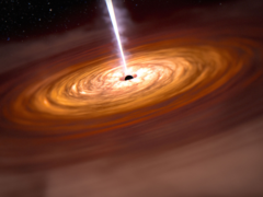 星系中心的超大质量黑洞。图：黑洞的概念效果图。图片来源：NASA, ESA, CSA, Joseph Olmsted (STScI)NASA, ESA, CSA, Joseph Olmsted (STScI))