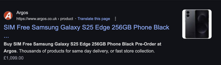 (图片来源：Argos UK）
