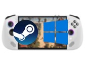 联想Legion Go S 可同时运行 SteamOS 和 Windows。(图片来源：联想、Steam、Windows 编辑）