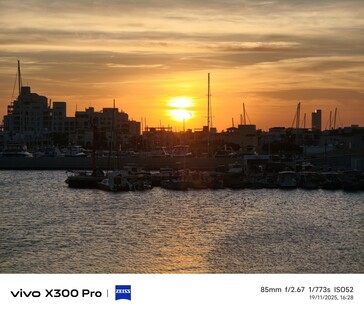 Vivo X300 Pro 85 mm 原始照明。