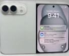 白色可折叠 iPhone Ultra 的设计模型。