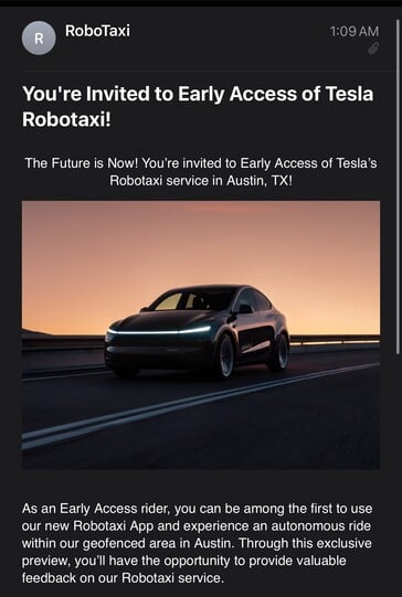 特斯拉 Robotaxi 发布会邀请函。