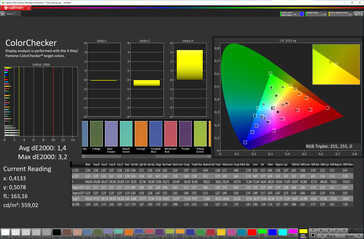 色彩（可折叠显示屏，色彩配置文件：自然色，目标色彩空间：sRGB）