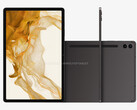Galaxy Tab S9 FE Plus 预计将于今年晚些时候推出，配备 12.4 英寸显示屏。(图片来源：@OnLeaks &amp; WolfofTablet）