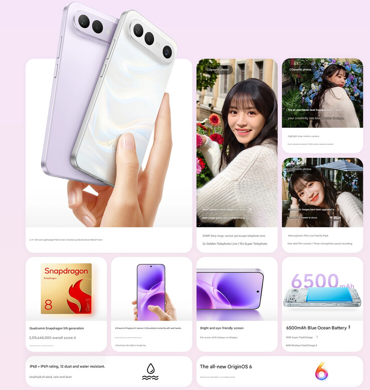 S50 Pro mini 的主要亮点（图片来源：vivo - 机器翻译）