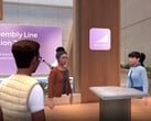 微软团队沉浸式会议（Microsoft Teams Immersive Events）可通过缺席下半身的 3D 头像召开 VR 会议。(图片来源：微软）