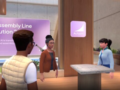 微软团队沉浸式会议（Microsoft Teams Immersive Events）可通过缺席下半身的 3D 头像召开 VR 会议。(图片来源：微软）