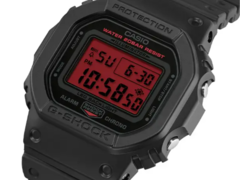 卡西欧 G-Shock DW5600BBR-1（如图）将采用独特的深琥珀红色显示屏。(图片来源：G-Shock 大世界）