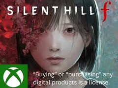寂静岭 f》Xbox 游戏上市，附所有权免责声明（图片来源：Xbox gaming，有编辑）