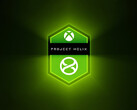 Xbox Project Helix 独家产品非优先产品。图：经过编辑的图片，显示 Xbox 和 Project Helix 徽标。