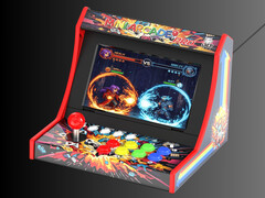 图为 iMP Mini Arcade Pro Switch 街机柜正面（图片来源：iMP Gaming PR）