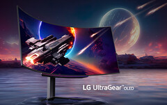 UltraGear OLED 45GS96QB 已通过 VESA DisplayHDR 400 真黑认证，图为 45GR95QE。(图片来源：LG）