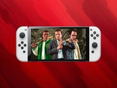 在 Switch OLED 主机上展示的 GTA 5 移植版