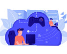 通过中央基础设施连接多个用户的云游戏插图（图片来源：vectorjuice via Freepik）