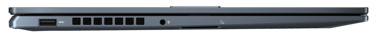 左侧USB 3.2 Gen 1（USB-A），音频组合，SD读卡器