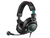 铁三角初音未来 ATH-M50xSTS-USB MIKU 耳机采用 Miku 设计元素。(图片来源：铁三角）