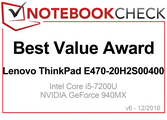 2017年1月最有价值产品奖：联想ThinkPad E470