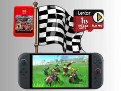 马里奥卡丁车世界 Switch 2 存储基准（图片来源：任天堂美国公司、Lexar，有编辑）