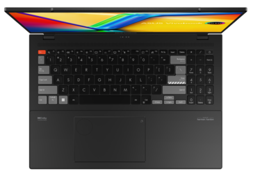 华硕VivoBook Pro 16X 3D OLED - 黑色 - 键盘和触摸板。(图片来源：华硕)