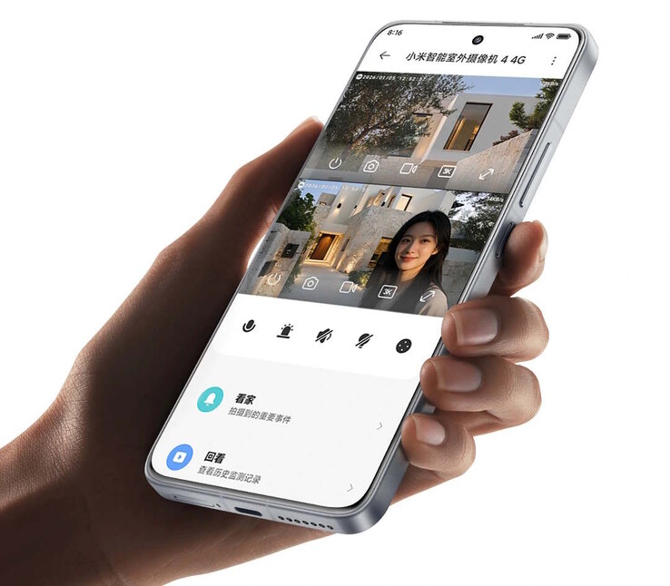 小米智能户外相机 4 4G 双摄版可通过小米应用程序进行控制。(图片来源:小米)