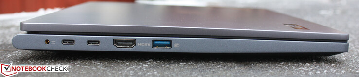 电源、2 个带 USB-C 电源传输 (PD) 的 Thunderbolt、HDMI、USB 3.2 Gen 2x2 20 Gbps