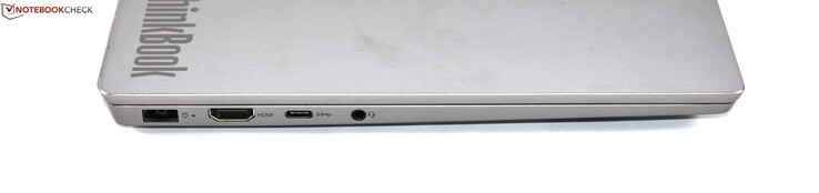 Left-hand side: Slim-Tip charging port, HDMI, USB 3.1 Gen 2 Type-C, 3.5 mm jack