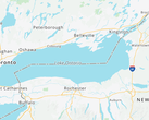 在 MapQuest 上,安大略湖的名称保持不变。