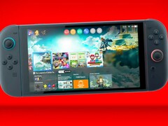 任天堂 Switch 2，背景为《塞尔达传说：王国之泪》。(图片来源：Nash Weedle on X）