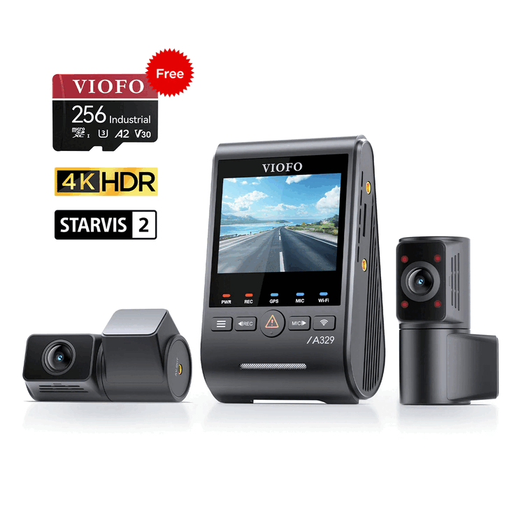 VIOFO A329S 3CH 汽车摄像头具有 GPS 跟踪功能并支持语音控制（图片来源：VIOFO）