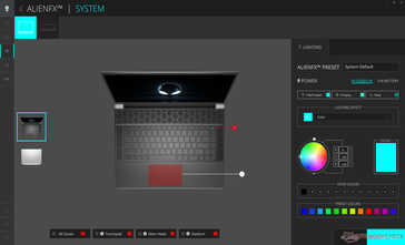 键盘、点击板和RGB环的颜色设置