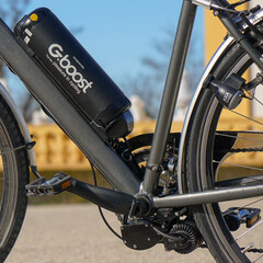 Gboost电动自行车改装套件的V8发动机功率高达800W。(图片来源：Gboost)