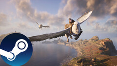 霍格沃茨传奇》的游戏截图,展示了游戏中的穿越机制。(图片来源:Steam - 已编辑)