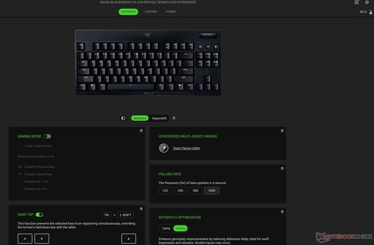 BlackWidow V4 HyperSpeed TKL Synapse 定制版