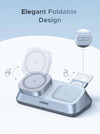 Ugreen 新款 MagFlow 3 合 1 磁性无线充电器。(图片来源：Ugreen）