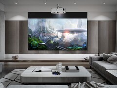 Optoma GT2160HDR投影机可以投射各种长宽比的图像，包括32:9的超超宽。(图片来源：Optoma)