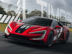 刷新电动汽车速度纪录的比亚迪阳光 U9 赛道版。(图片来源:比亚迪)