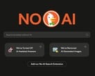 DuckDuckGo 的 "无人工智能 "标志被该搜索引擎置于显著位置