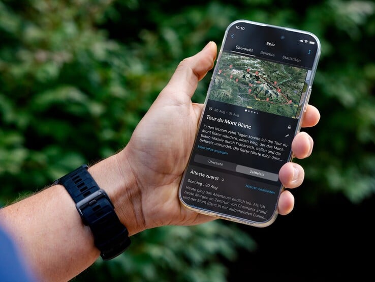 Garmin Epic 允许您将多项活动合并为一次行程。