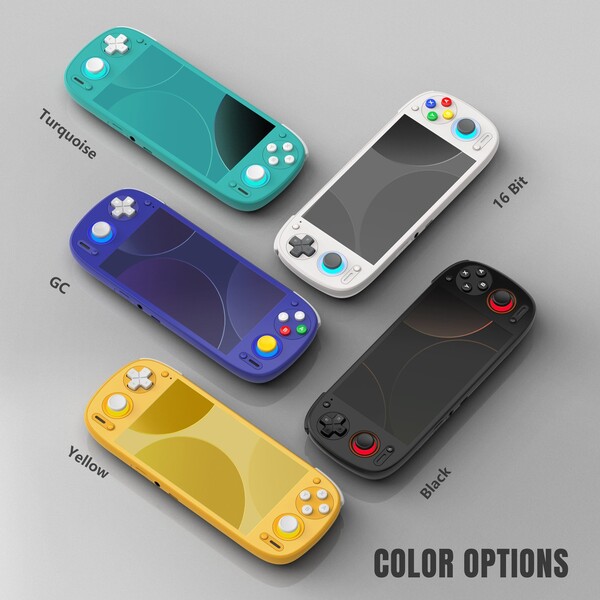 Retroid Pocket G2 的两种颜色借鉴了任天堂 Switch Lite。(图片来源:Retroid)