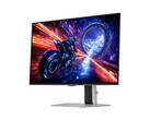 白色背景下展示的三星 Odyssey OLED G6 500Hz 游戏显示器的宣传图片。(图片来源：三星）
