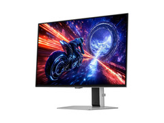 白色背景下展示的三星 Odyssey OLED G6 500Hz 游戏显示器的宣传图片。(图片来源：三星）