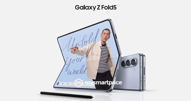 三星Galaxy Z Fold5宣传材料。(图片来源：MySmartPrice)