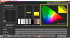 CalMAN ColorChecker（配置文件：原生，目标色彩空间：P3）
