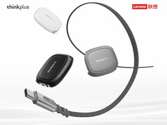 联想的 ThinkPlus 240 W 伸缩式 USB Type-C 线缆有三种颜色可供选择。(图片来源：Lenovo - 已编辑）